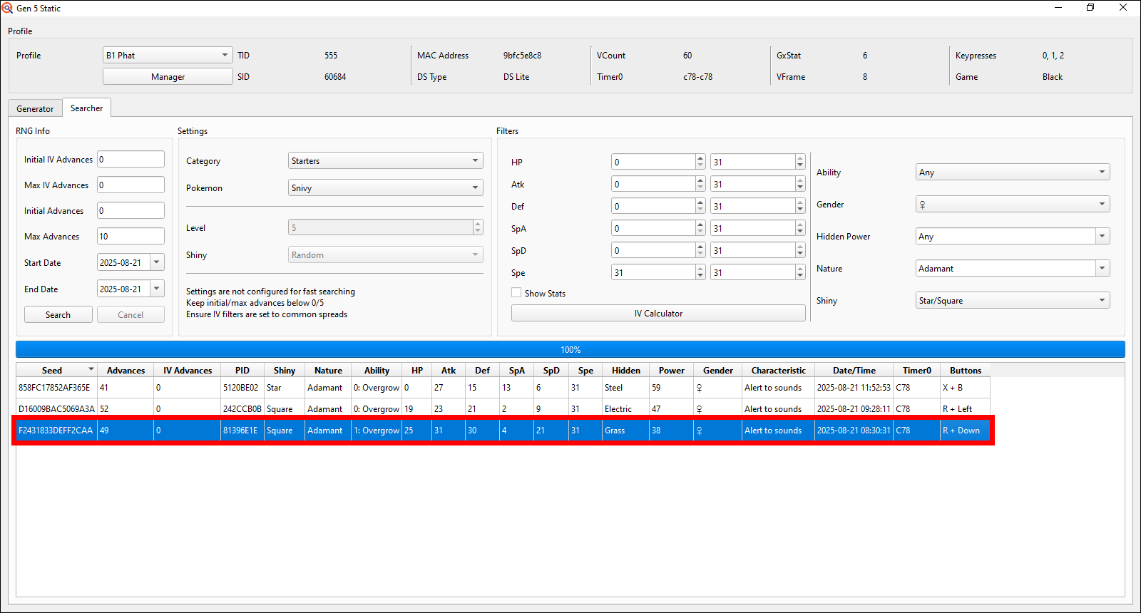 Target that requires some Advances