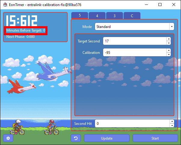 My eontimer settings