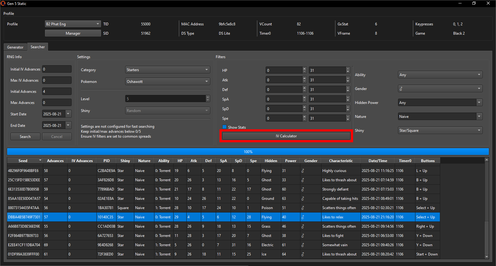 Open the IV Calculator