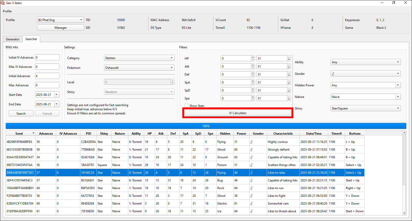 Open the IV Calculator