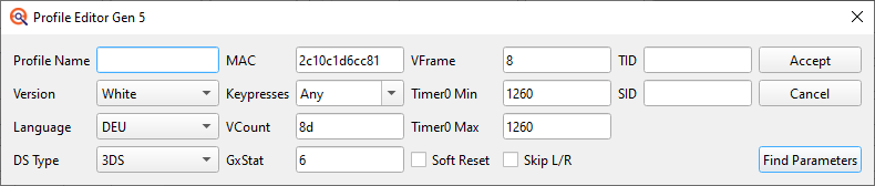 Prfoile editor gen 5