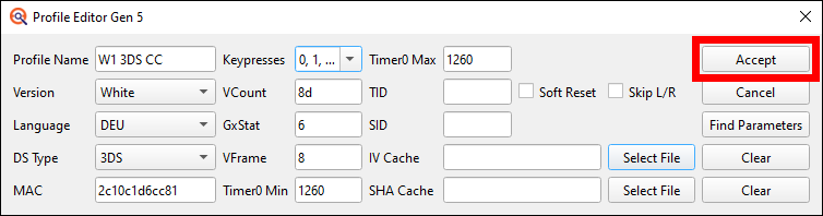 Profile filled out and adjusted for my most common Timer0