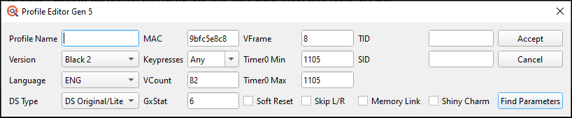 Where to input specific profile info