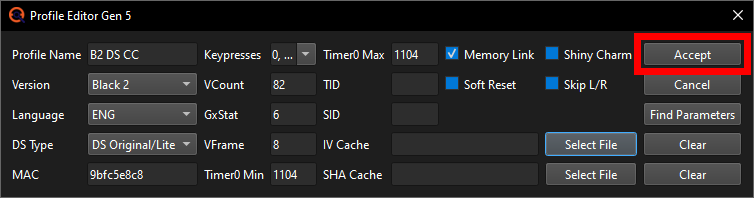 Profile filled out and adjusted for my most common Timer0