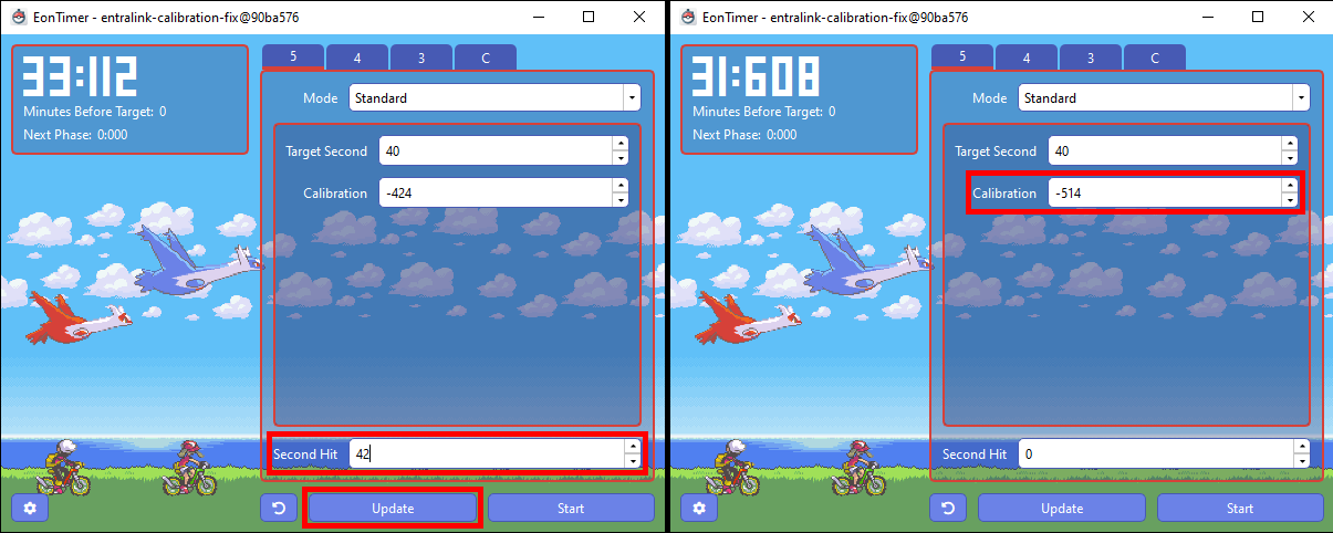 Updating Eontimer