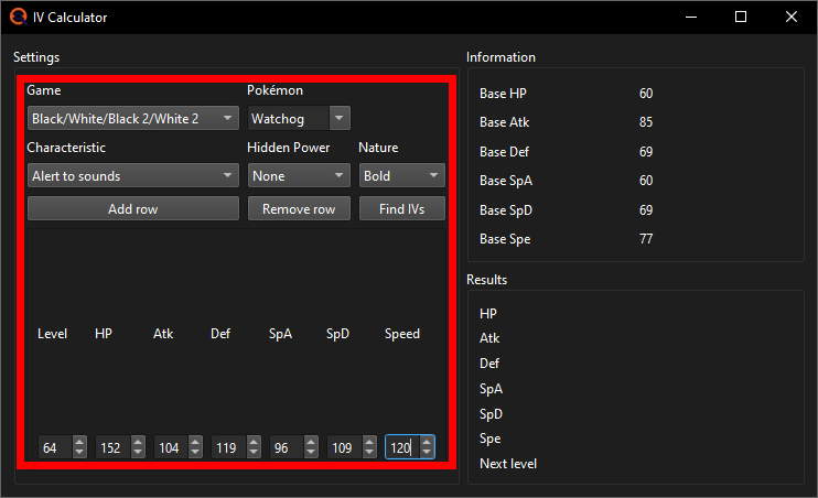 Inputting Watchogs data into the IV Calculator