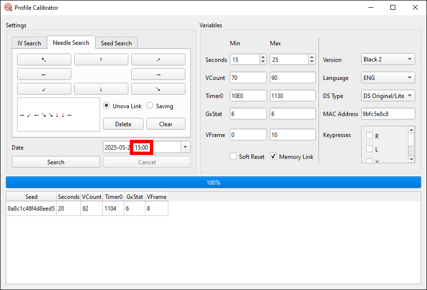 Change the time a little bit every Calibration attempt