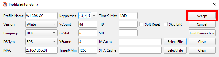 Accepting the profile