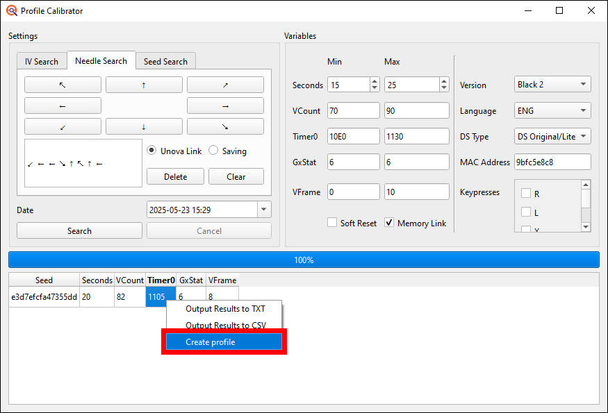 Creating a Profile
