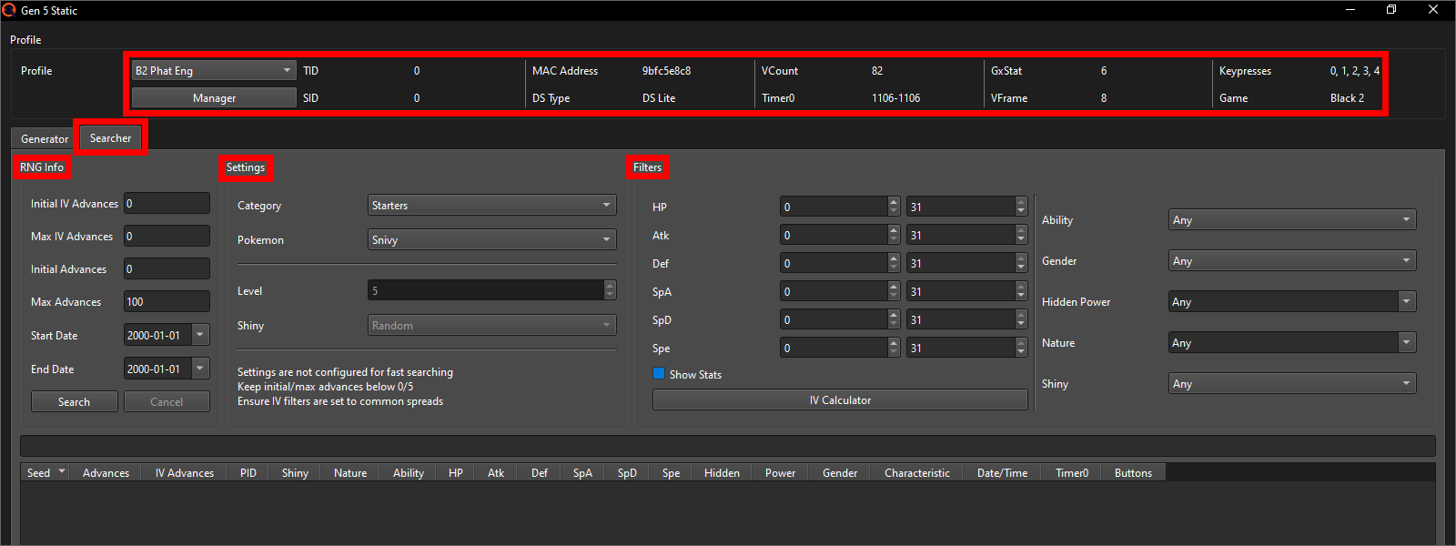 Static window setup 1