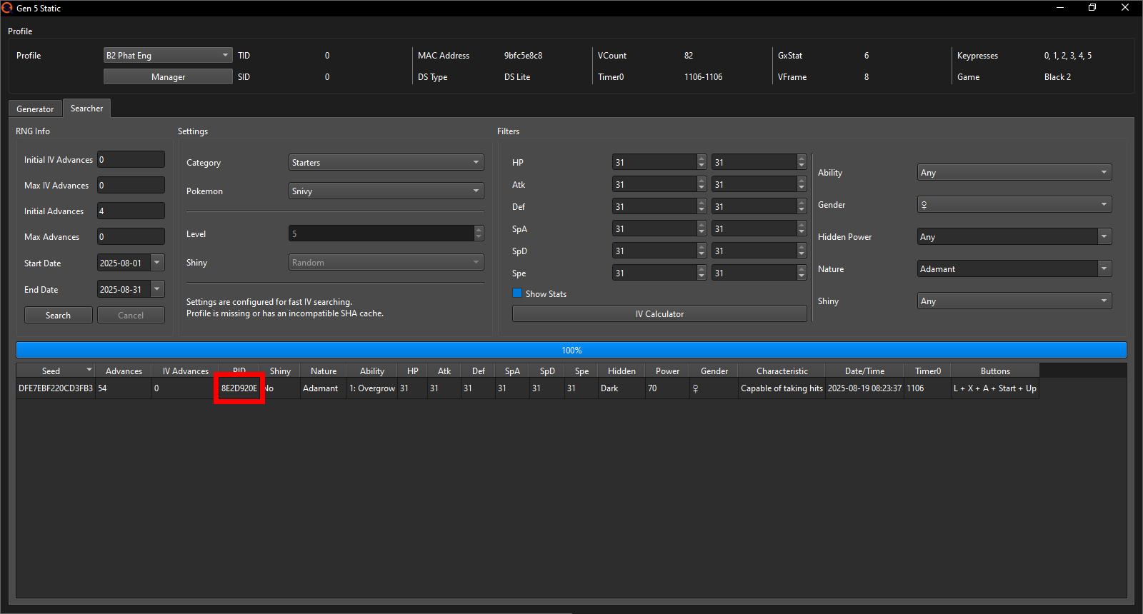 Target PID for later