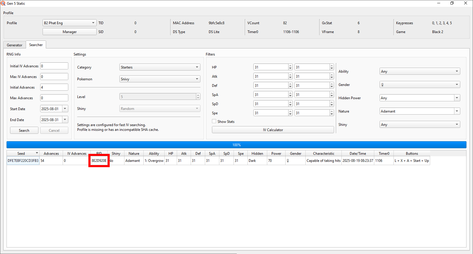 Target PID for later