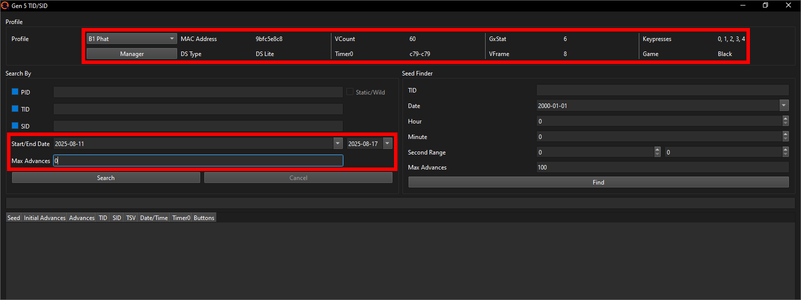 IDs window setup 1