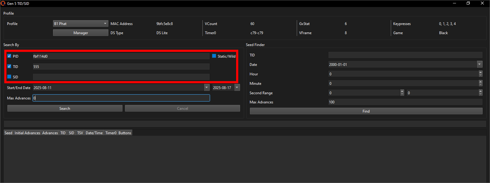 IDs window setup 2