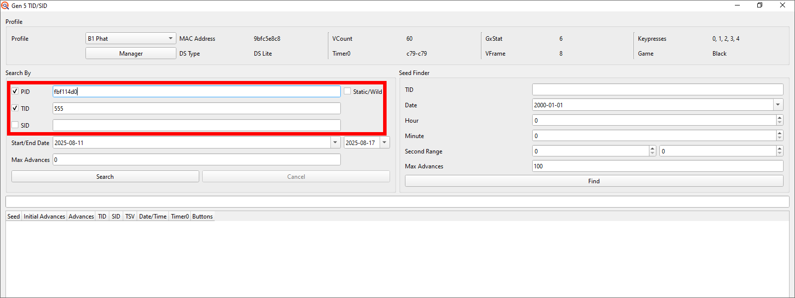 IDs window setup 2