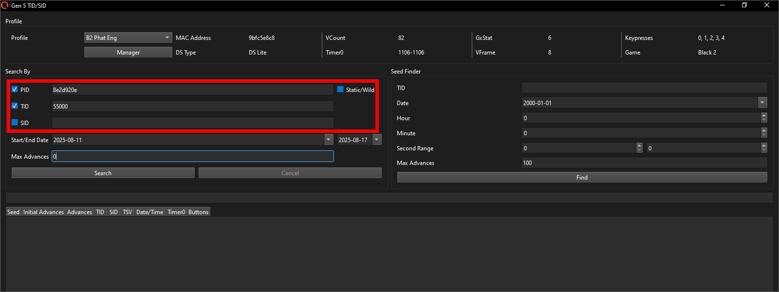 IDs window setup 2
