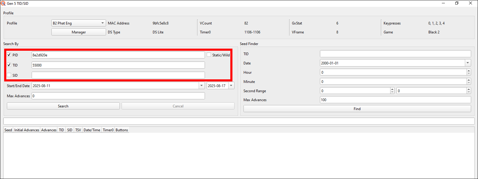 IDs window setup 2