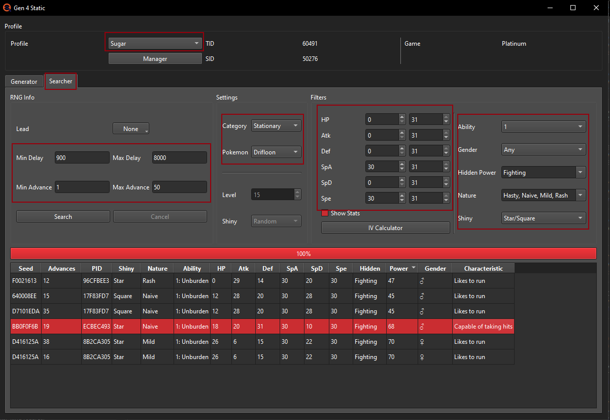 How to set up a target in G4 Searcher