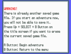 Gen 4 new game warning