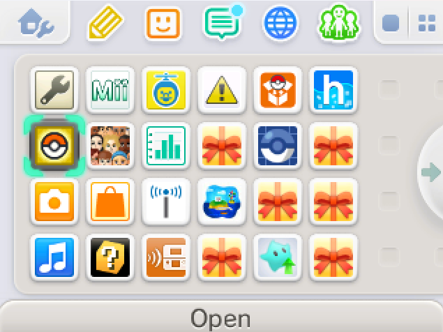 3DS Home Screen