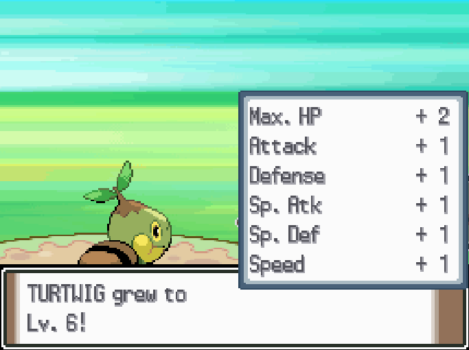 Turtwigs stat bonuses