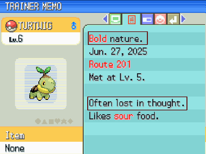 Turtwig I hit nature & characteristic