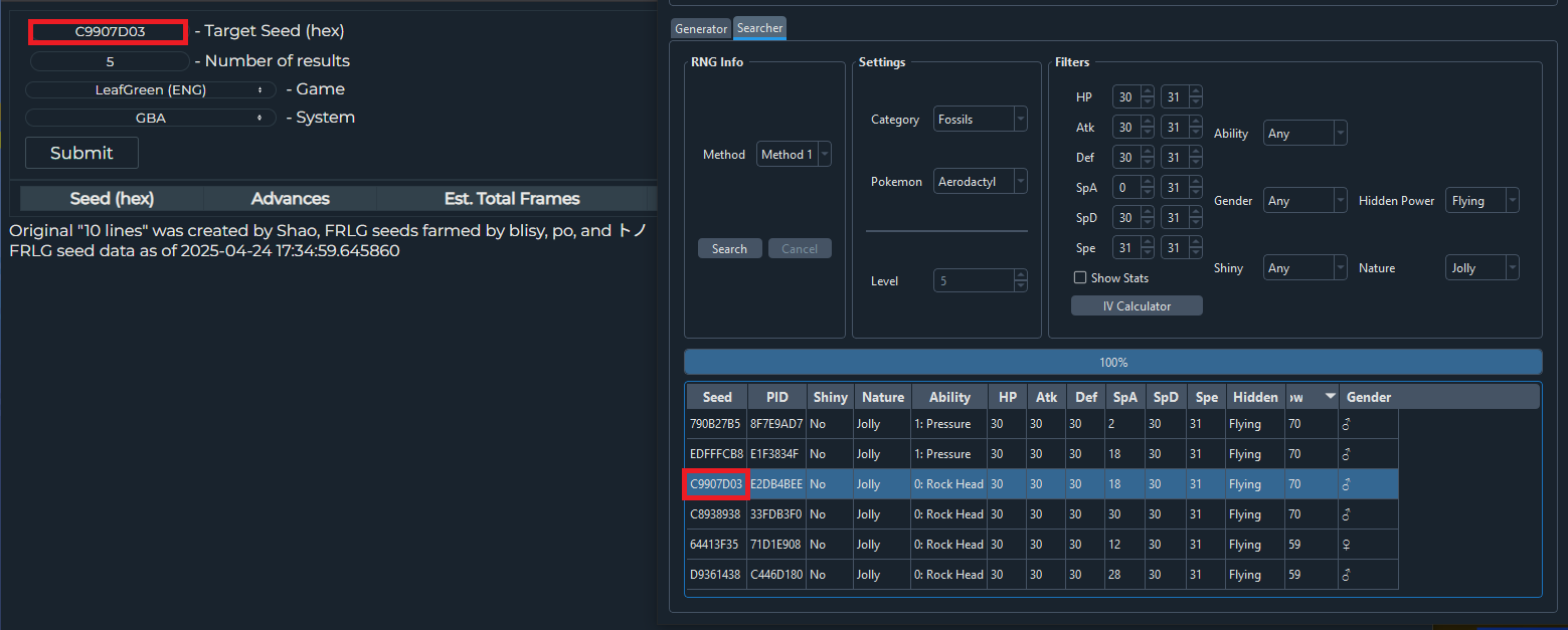 PokeFinder seed in ten lines