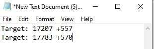 Notes for second calibration